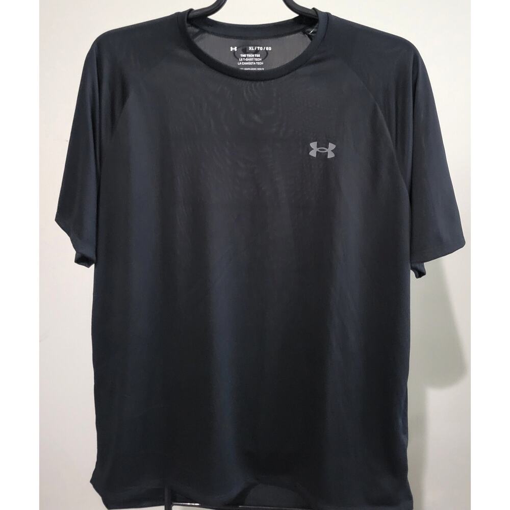 Mens Under Armour Size XL/TG/EG Black The Tech Tee Lightweight NWT